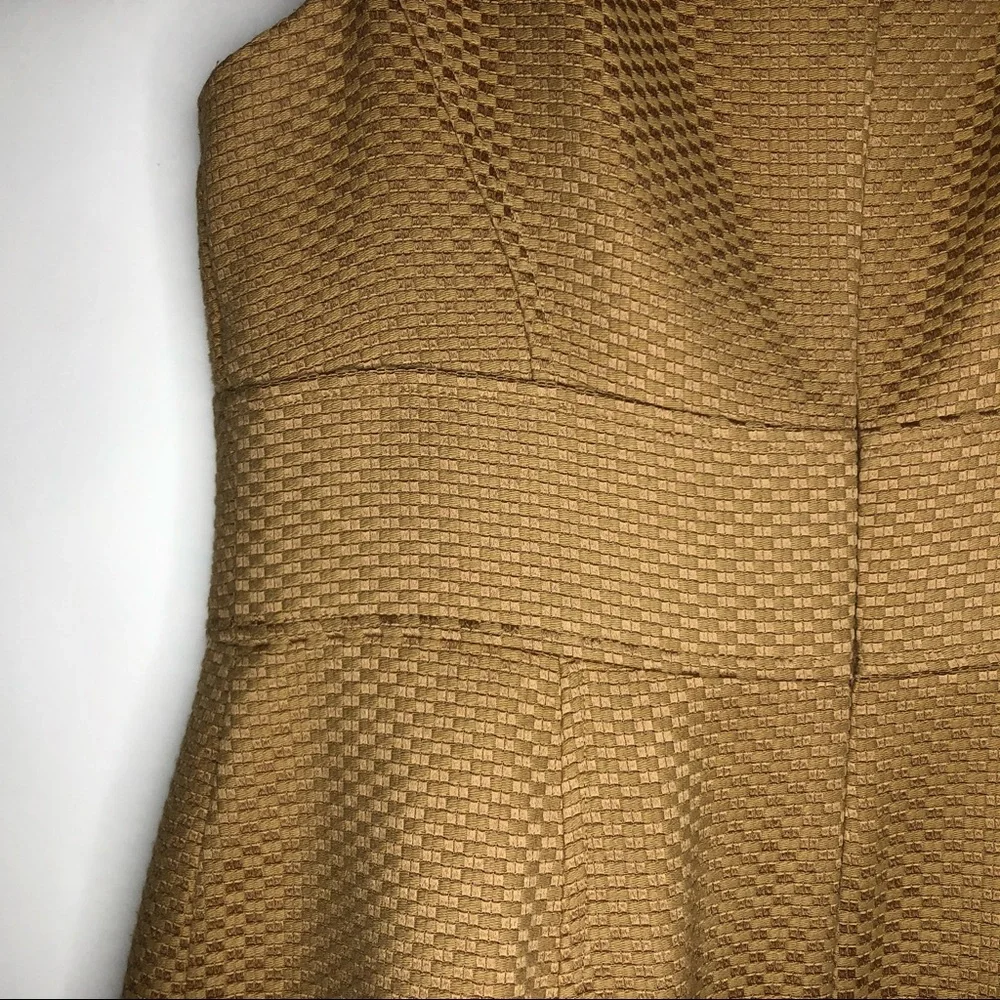 JONES NEW YORK sleeveless dress knee length gold 8 - Picture 4 of 8
